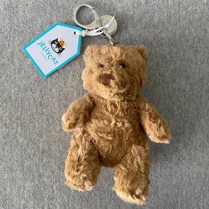 NWT Jellycat Bartholomew Bear Bag Charm 100% Authentic